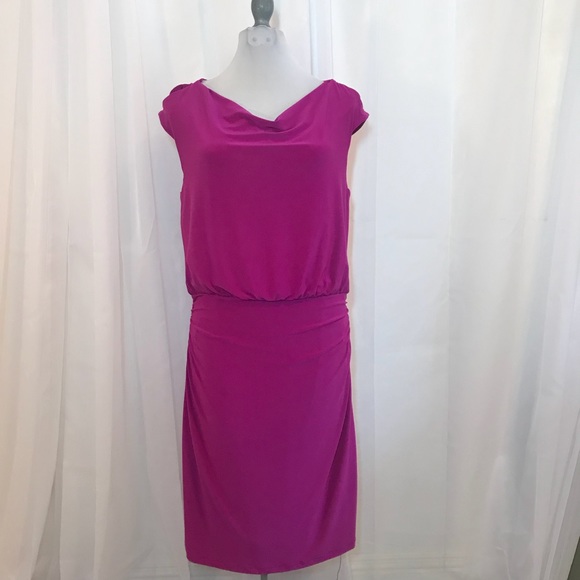 Ralph Lauren magenta drop waist dress 14 A2 - Picture 2 of 7